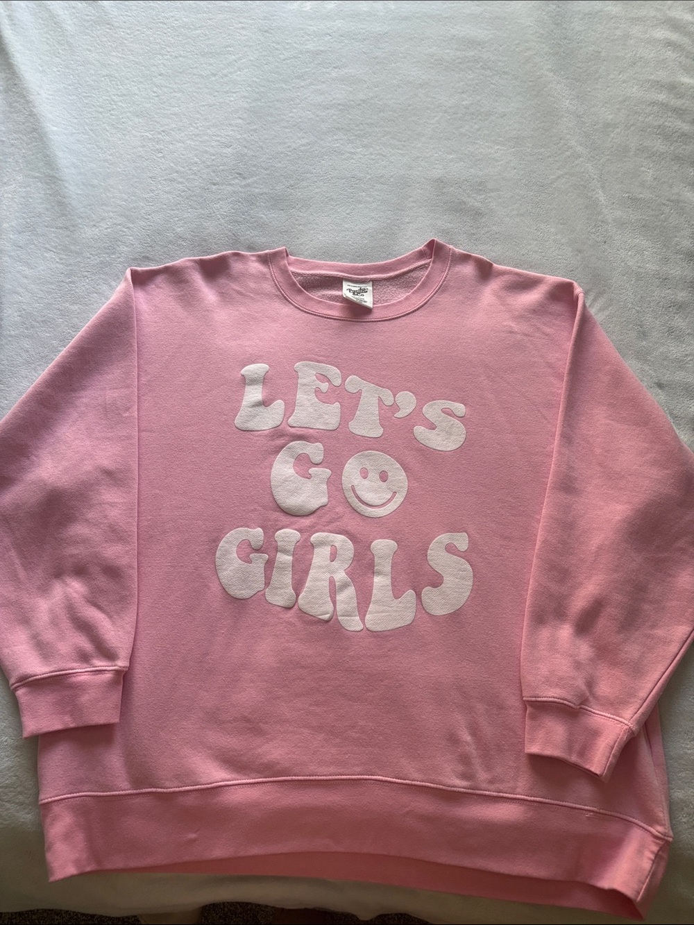 Pacifica Pink Crewneck Sweatshirt with White Graphic